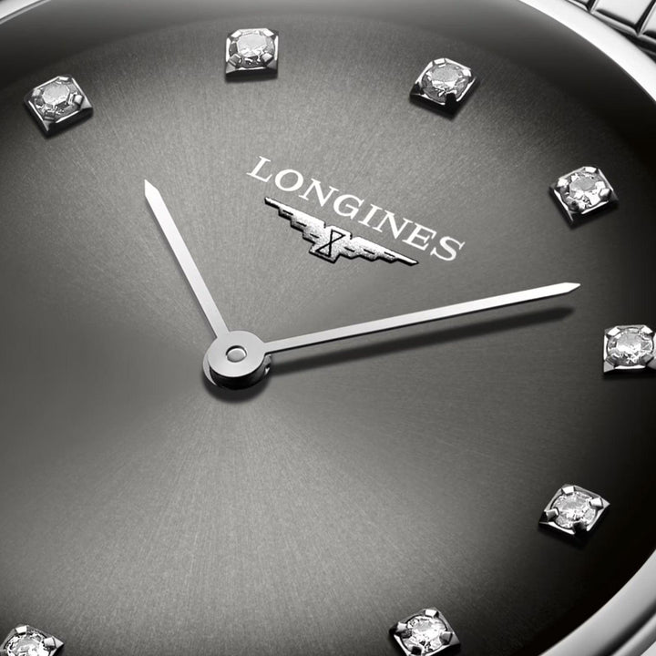 Montre Longines La Grande Classique 29mm diamants anthracite acier quartz L4.512.4.77.6 - Capodagli 1937
