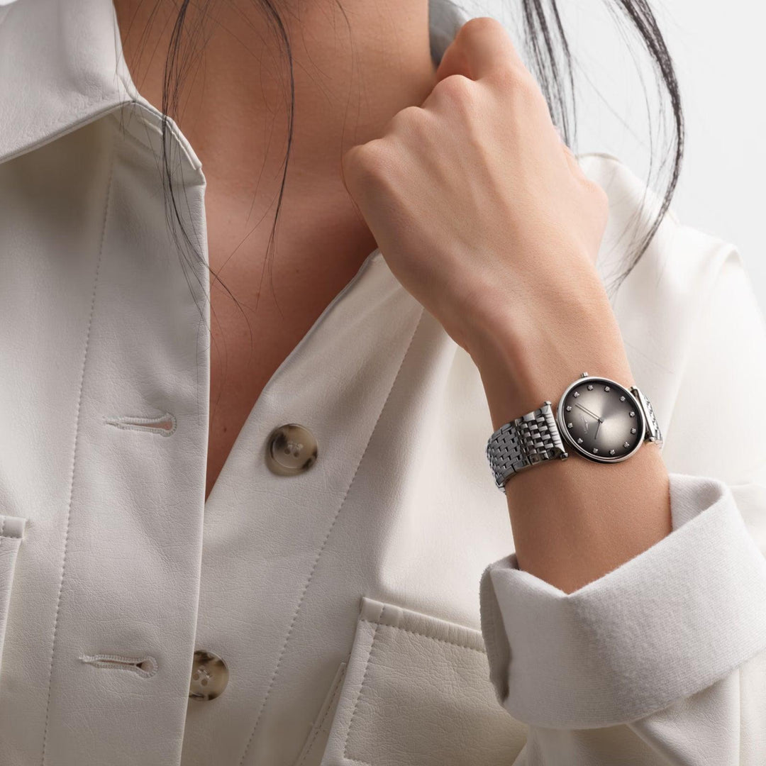 Montre Longines La Grande Classique 29mm diamants anthracite acier quartz L4.512.4.77.6 - Capodagli 1937