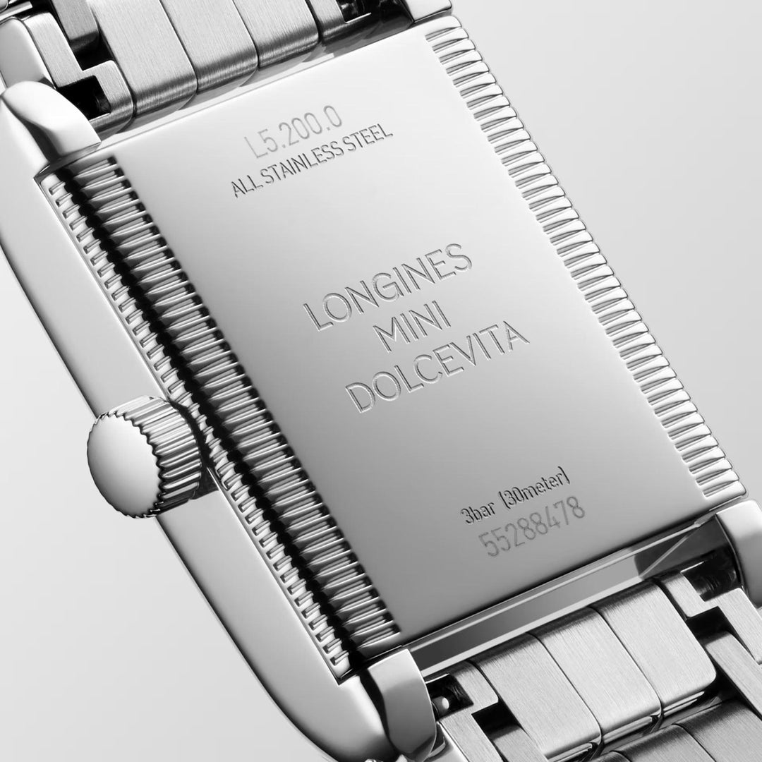 Longines Mini Dolcevita ur 21,5x29mm sølv diamanter kvartsstål L5.200.0.75.6 - Capodagli 1937