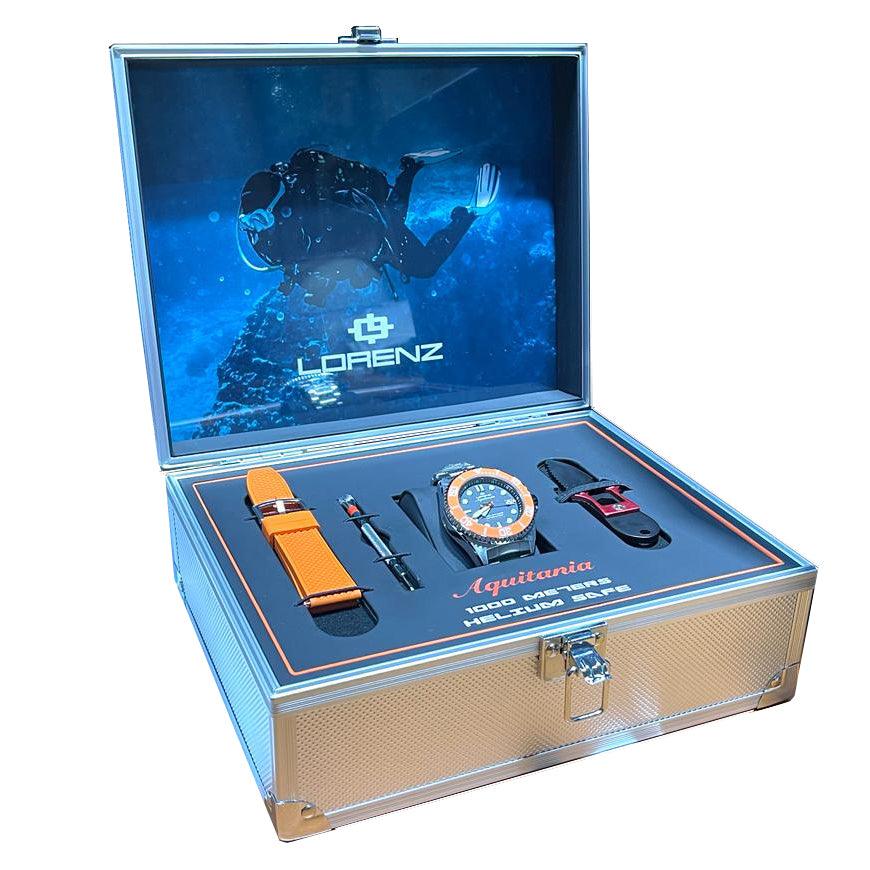 Lorenz Aquitania ur 44mm sort automatisk stål 030231CC - Capodagli 1937