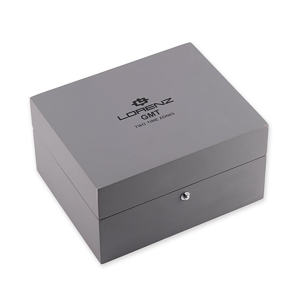 Lorenz GMT Relógio automático 40 mm aço automático preto 030228BB - Capodagli 1937