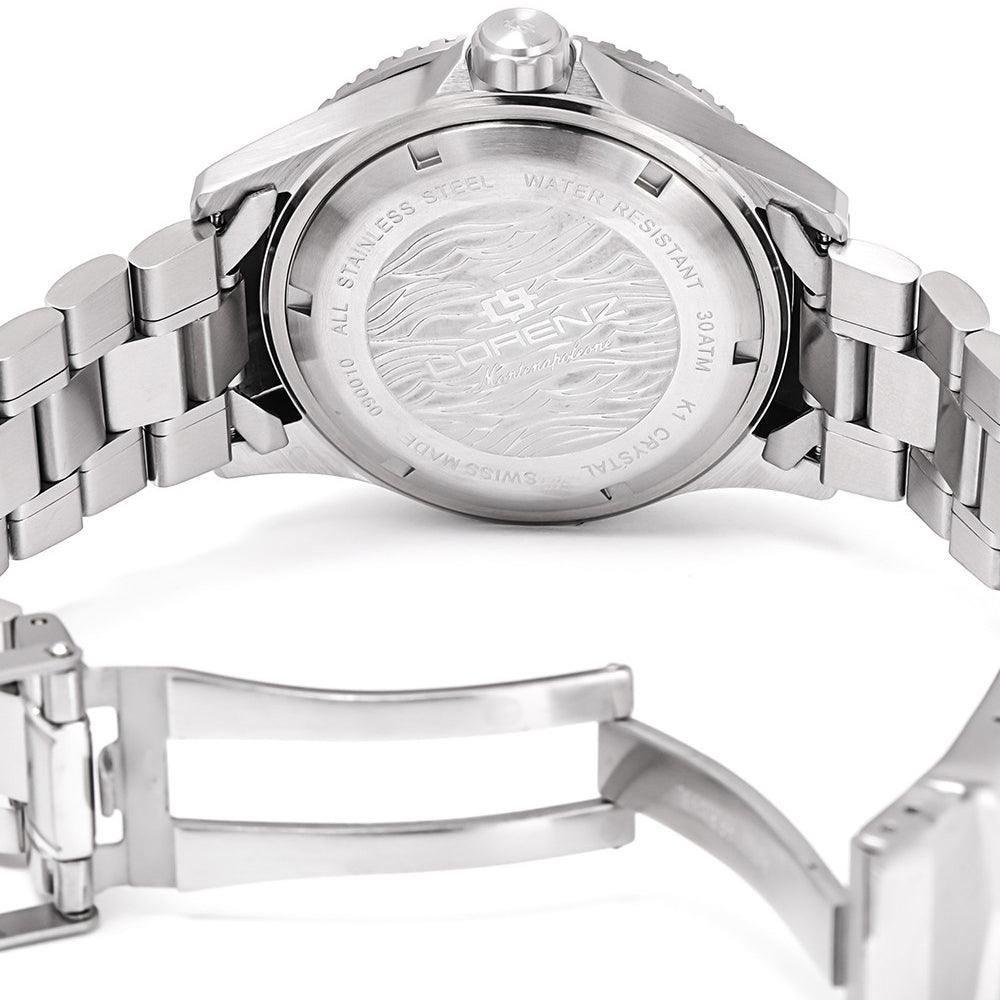 Lorenz Montenapoleone Relógio mergulhador 42 mm aço quartzo azul 090010BB - Capodagli 1937