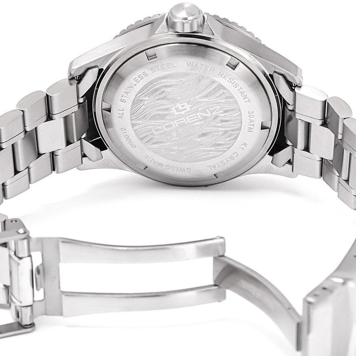 Lorenz Montenapoleone Relógio mergulhador 42 mm aço quartzo azul 090010BB - Capodagli 1937