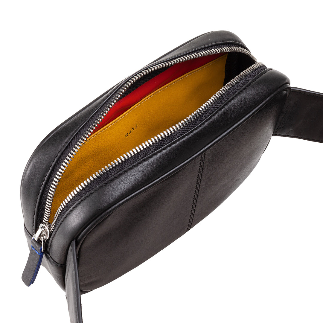 Ανδρική δερμάτινη τσάντα μέσης DUDU με ρυθμιζόμενο λουράκι για την κοιλιά, πολύχρωμη τσάντα μέσης μονής τσέπης με φερμουάρ, θήκη κινητού τηλεφώνου, τσάντα ταξιδιού, τσάντα μέσης για μοτοσικλέτα σκούτερ