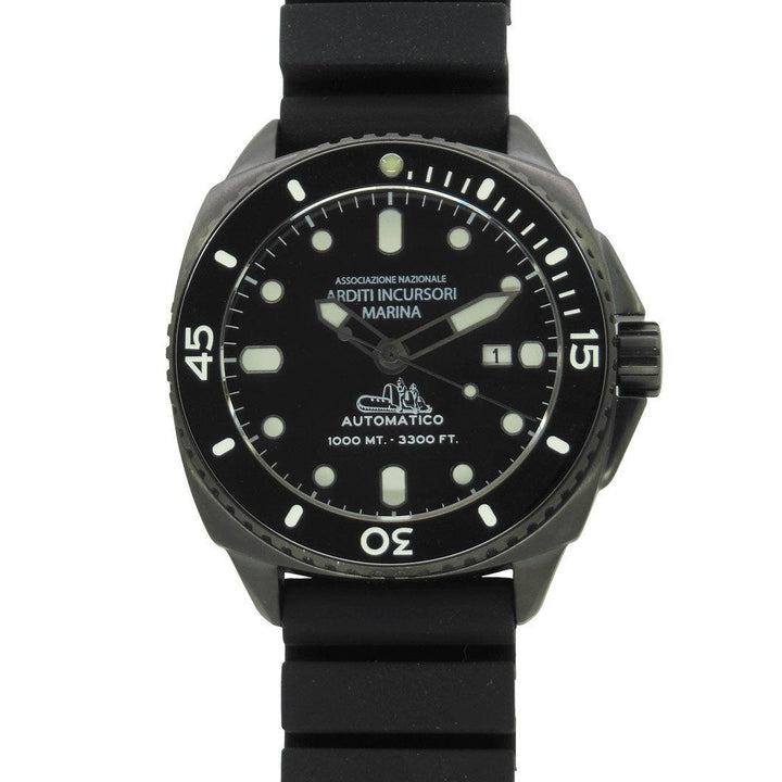 Reloj MEC Gruppo Gamma 1000mt A.N.A.I.M. 46mm automático negro acero acabado PVD negro GAMMA 1000-PN - Capodagli 1937