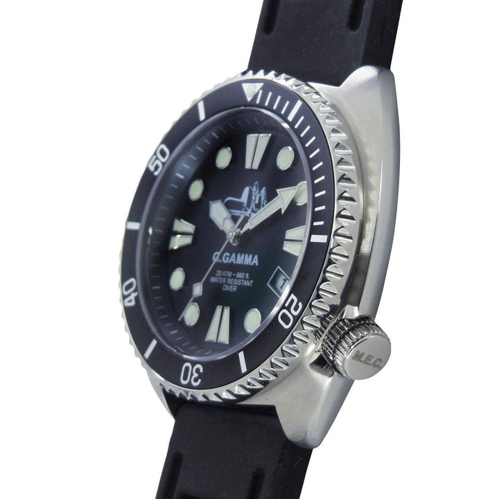 MEC-kello Group Gamma B 200mt A.N.A.I.M. 45mm musta kvartsiteräs GAMMA 200-N - Capodagli 1937