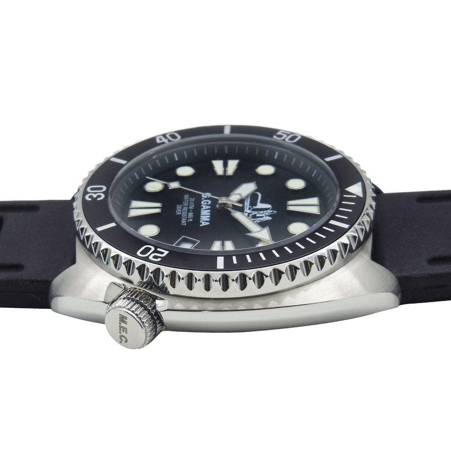 MEC-kello Group Gamma B 200mt A.N.A.I.M. 45mm musta kvartsiteräs GAMMA 200-N - Capodagli 1937