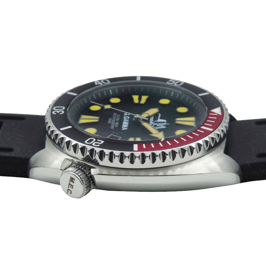 Hodinky MEC Group Gamma B 200mt A.N.A.I.M. 45mm černá křemenná ocel GAMMA 200-R - Capodagli 1937