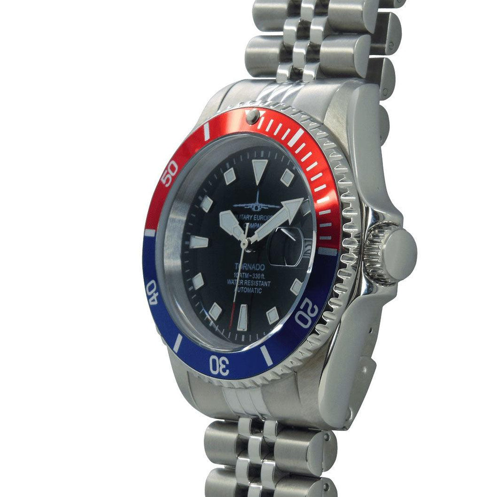 Zegarek MEC Tornado 42mm czarna automatyczna stal TORNADO RB - Capodagli 1937