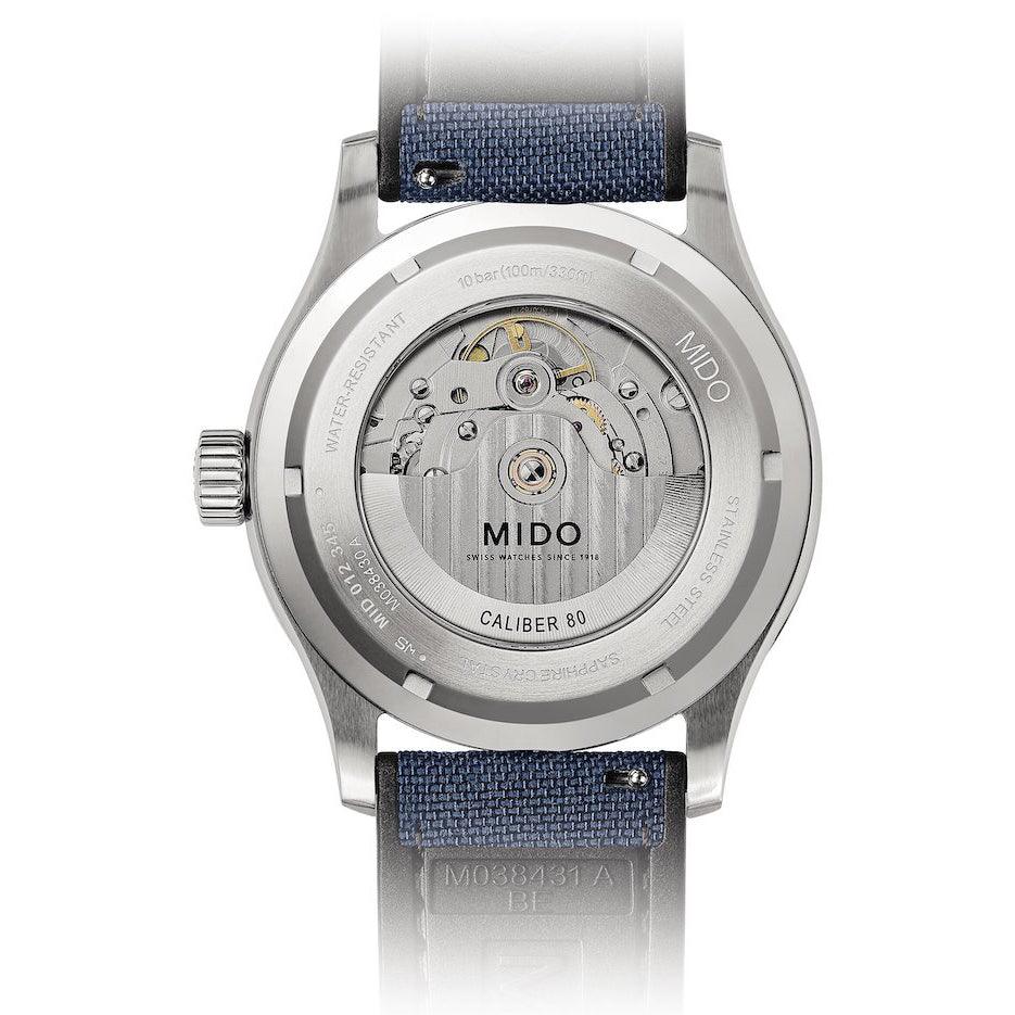 Relógio Mido Multifort M 42mm azul automático aço M038.430.17.041.00 - Capodagli 1937