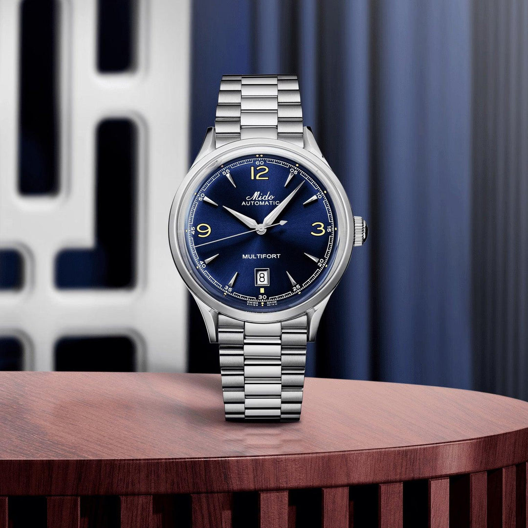 Reloj Mido Multifort Powerwind 40mm azul automático acero M040.407.11.047.00 - Capodagli 1937