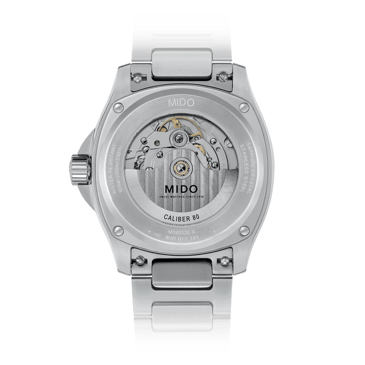Mido ur Multifort TV Big Date 40mm grøn stål automatisk M049.526.11.091.00 - Capodagli 1937