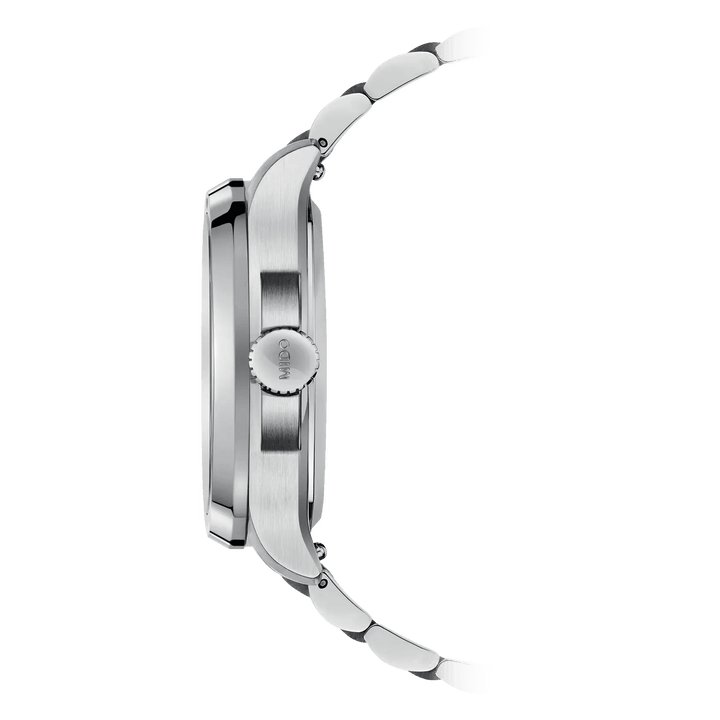 Mido ur Multifort TV Big Date 40mm grøn stål automatisk M049.526.11.091.00 - Capodagli 1937