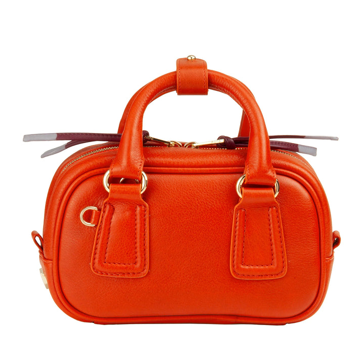 Mini bolsa feminina DUDU em couro multicolorido - Bolsa pequena e elegante com alça de ombro e alças ajustáveis ​​- Bolsa pequena e compacta