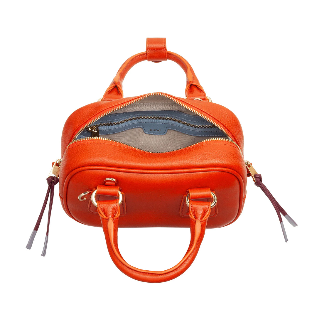 Mini bolsa feminina DUDU em couro multicolorido - Bolsa pequena e elegante com alça de ombro e alças ajustáveis ​​- Bolsa pequena e compacta