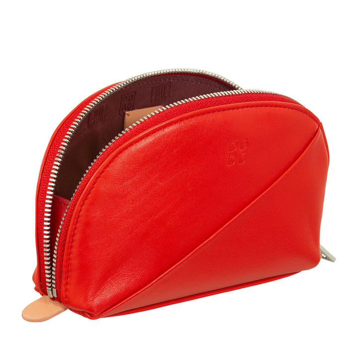 DUDU Mini Pochette per Borsa in Pelle, Astuccio Porta Trucchi da Viaggio, Piccola Trousse con Cerniera da Borsetta, Design Colorato