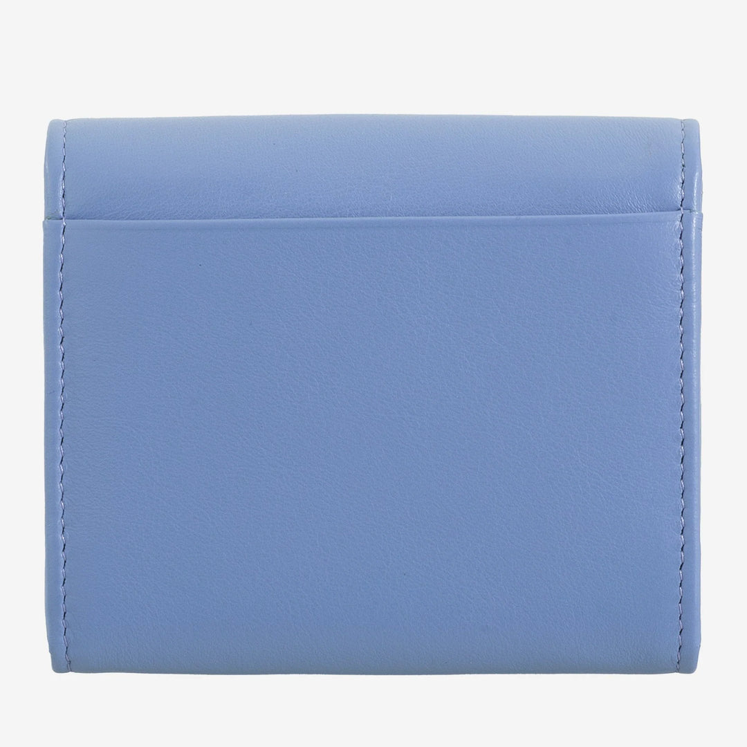 DUDU Mini slanke damesportemonnee van echt leer met portemonnee met ritssluiting, knoopsluiting, compacte gekleurde portemonnee