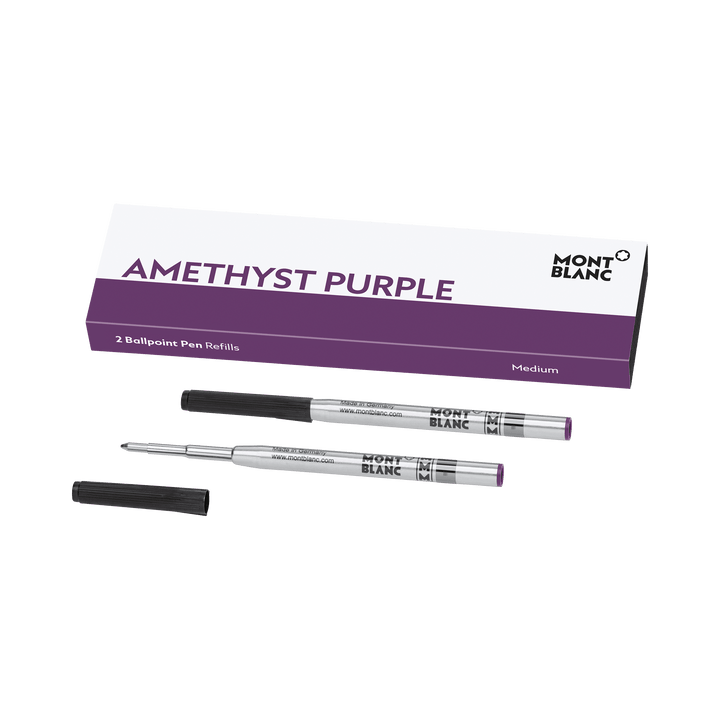 Montblanc 2 kuglepen refills medium spids lilla farve Ametyst Lilla 128218 - Capodagli 1937