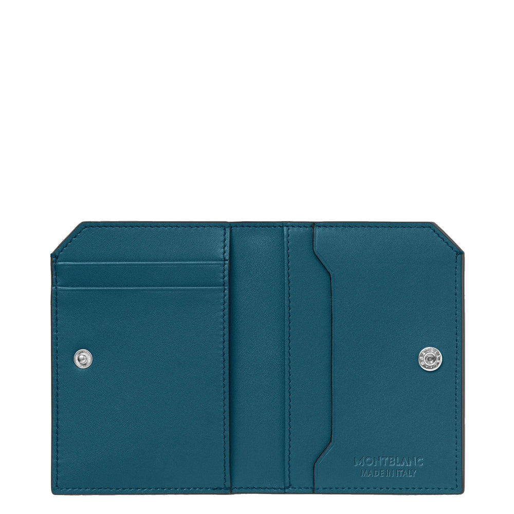 Montblanc mini peněženka 4 přihrádky Meisterstück Selection Soft teal 131246 - Capodagli 1937