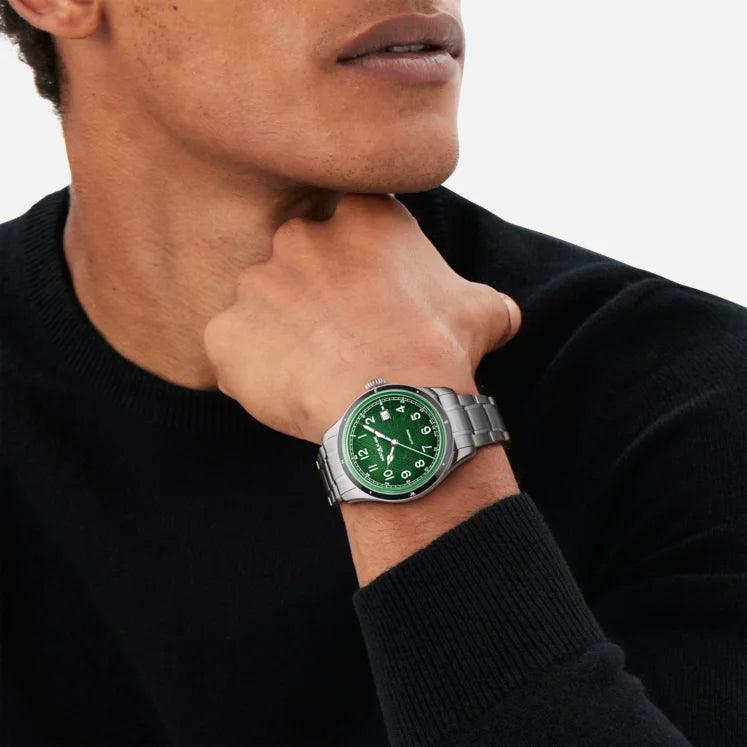 Ceas Montblanc 1858 Automatic Data 0 Oxygen 41mm verde automat otel 133269 - Capodagli 1937