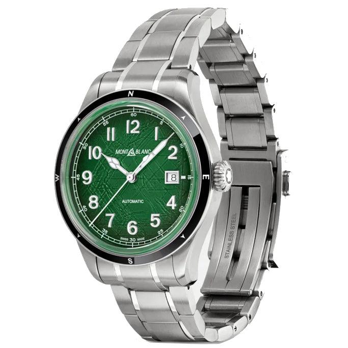 Ceas Montblanc 1858 Automatic Data 0 Oxygen 41mm verde automat otel 133269 - Capodagli 1937