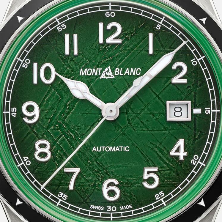 Ceas Montblanc 1858 Automatic Data 0 Oxygen 41mm verde automat otel 133269 - Capodagli 1937