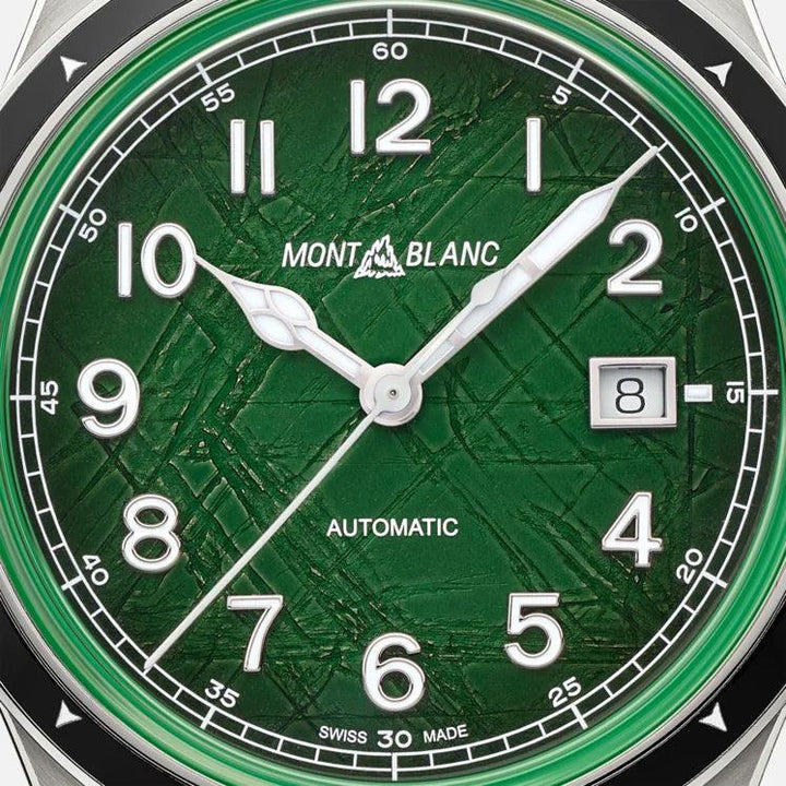 Ceas Montblanc 1858 Automatic Data 0 Oxygen 41mm verde automat otel 133269 - Capodagli 1937