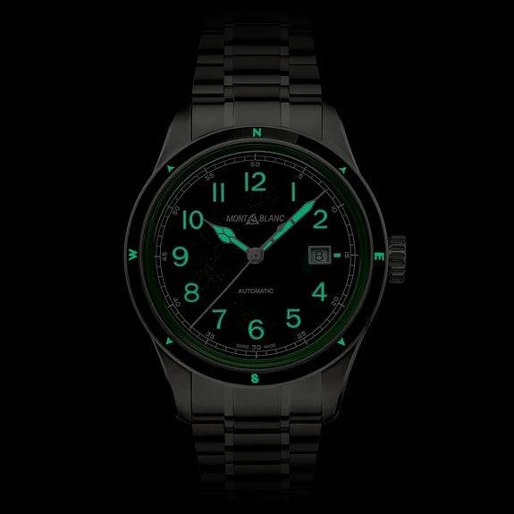 Ceas Montblanc 1858 Automatic Data 0 Oxygen 41mm verde automat otel 133269 - Capodagli 1937