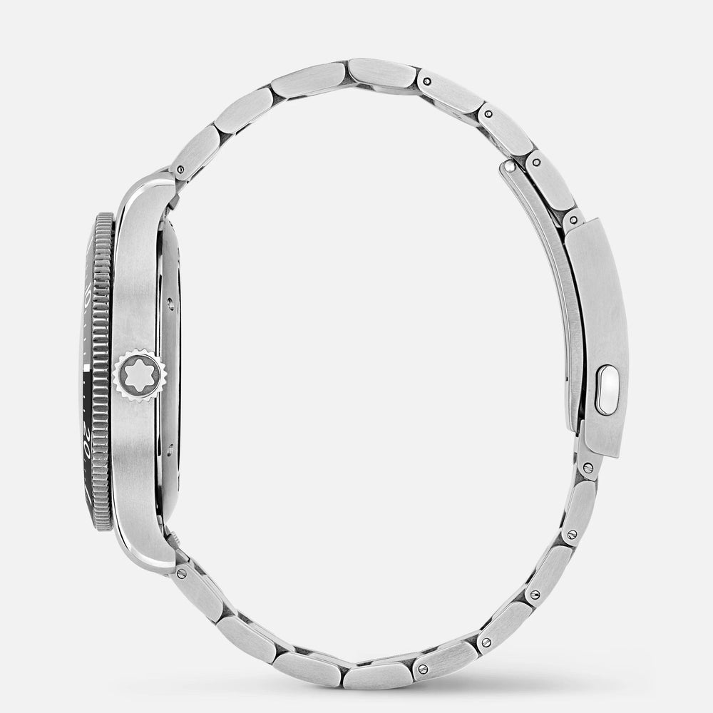 Montblanc Uhr 1858 Ice Sea Automatic Date 41 mm schwarzer Automatikstahl 129371 – Capodagli 1937