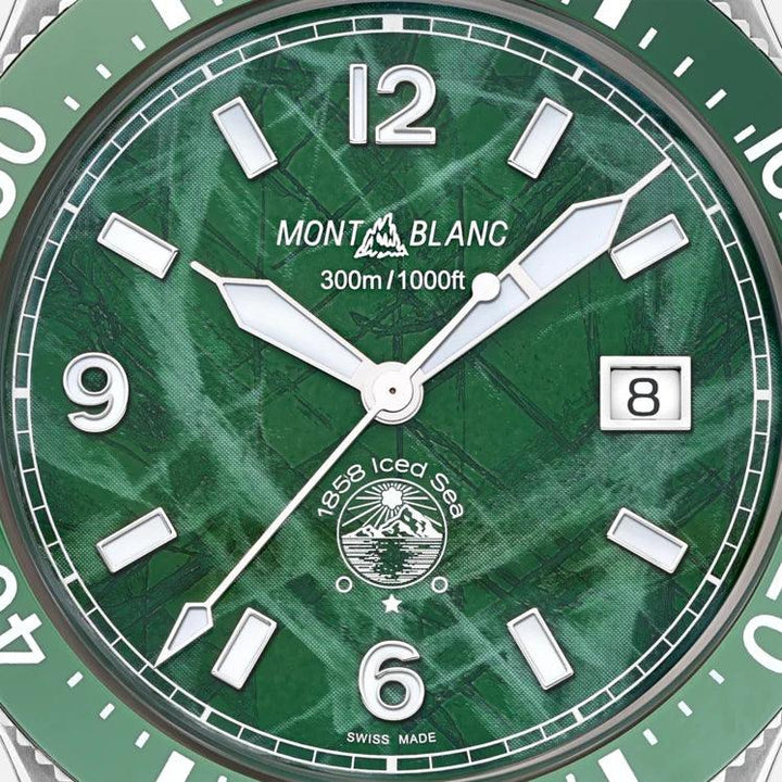 Montblanc watch 1858 Ice Sea Automatic Date 41mm green automatic steel 129373 - Capodagli 1937