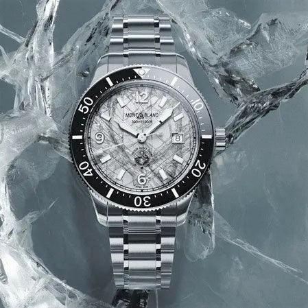 Montblanc horloge 1858 Iced Sea Automatic Date 41mm grijs automatisch staal 130793 - Capodagli 1937
