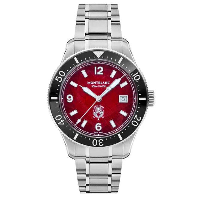 Montblanc orologio Iced Sea Date 41mm bordeaux automatico acciaio 132291 - Capodagli 1937