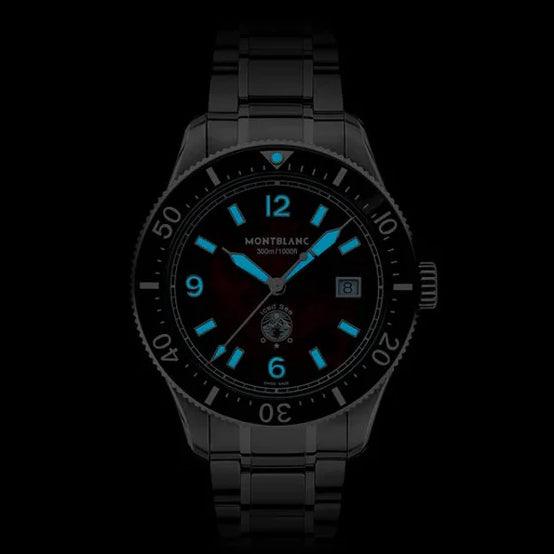Reloj Montblanc Iced Sea Date 41mm burdeos automático acero 132291 - Capodagli 1937