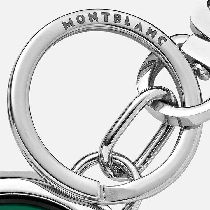 Μπρελόκ Montblanc Meisterstück Spinning περιστρεφόμενο έμβλημα πράσινο ατσάλι 131104 - Capodagli 1937