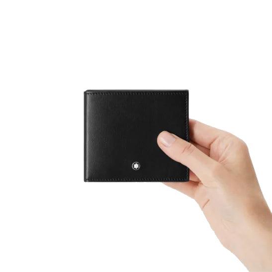 Montblanc slim trio blød pung 4 rum sort 198145 - Capodagli 1937