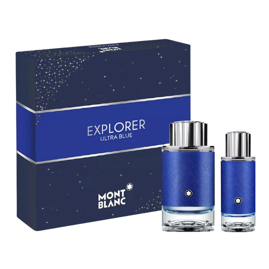 Montblanc gavesæt Explore Ultra Blue 100ml + 30ml MB020C03 - Capodagli 1937