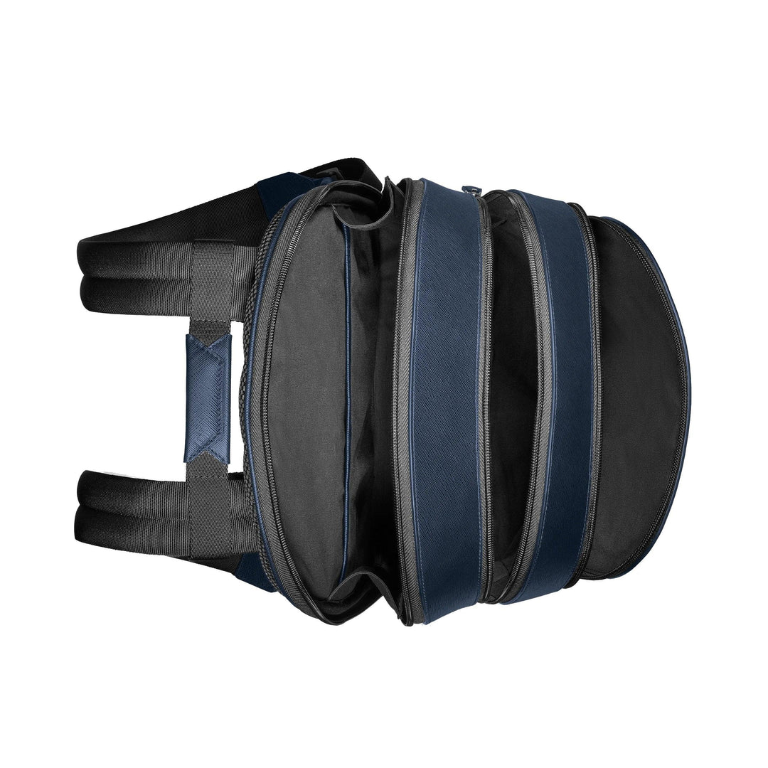 Montblanc medium rugzak 3 kleermakerscompartimenten blauw 131716 - Capodagli 1937
