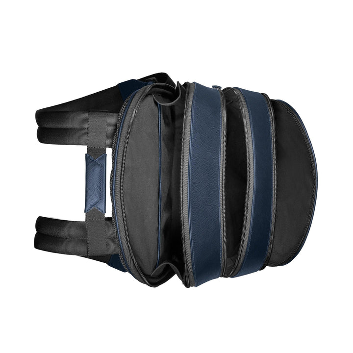 Montblanc medium rugzak 3 kleermakerscompartimenten blauw 131716 - Capodagli 1937