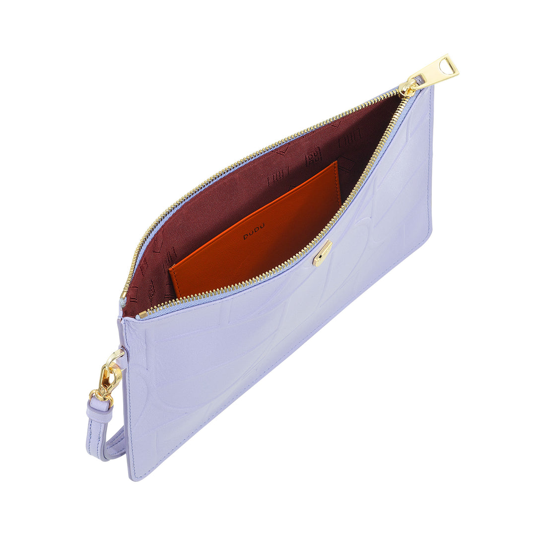 DUDU Bolso de Mano Grande de Mujer en Piel Estampada, Bolso de Mano con Cordón - Elegante, Espacioso y Práctico para Tarjetas, Billetes y Monedas