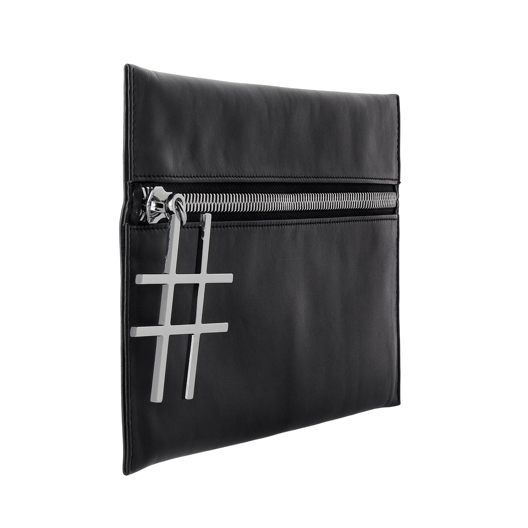 DUDU Pochette Donna Elegante in Pelle con Cerniera Zip Porta Trucchi Cellulare