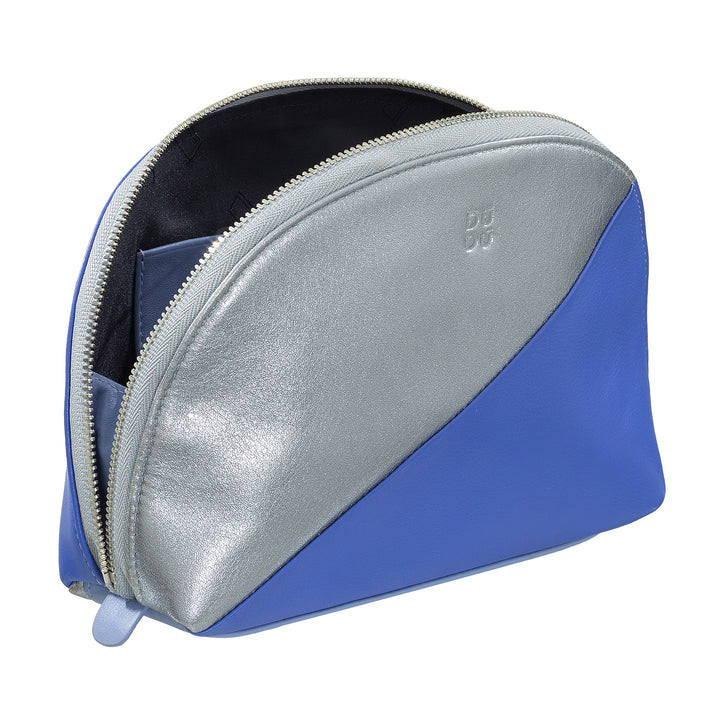 DUDU Makeup Holder Clutch in Leather Travel Bag with Multicolor Zipper