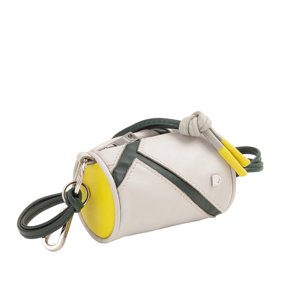 Θήκη ακουστικών DUDU AirPods λαιμόκοψη δερμάτινη με φερμουάρ - Mini unisex τσάντα με λουράκι, σχέδιο αθλητικού τένις, για κλειδιά και κέρματα