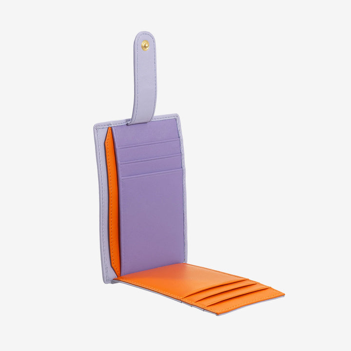 DUDU Tarjetero Slim de Piel Multicolor para Hombre y Mujer con 9 Ranuras y Cierre de Seguridad