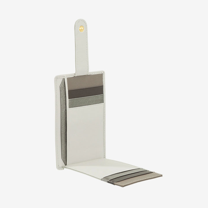 DUDU Tarjetero Slim de Piel Multicolor para Hombre y Mujer con 9 Ranuras y Cierre de Seguridad