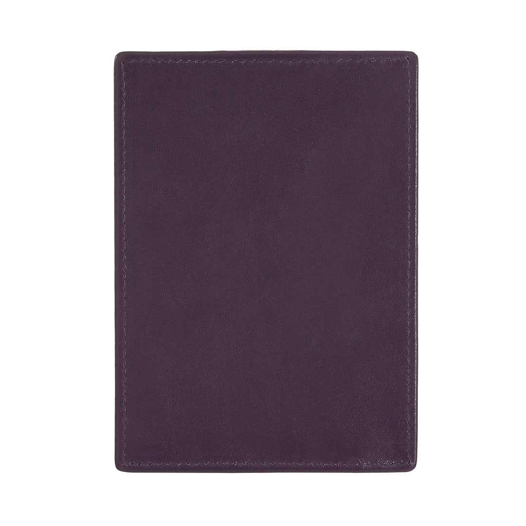 DUDU Tarjetero Slim de Piel Multicolor para Hombre y Mujer con 9 Ranuras y Cierre de Seguridad