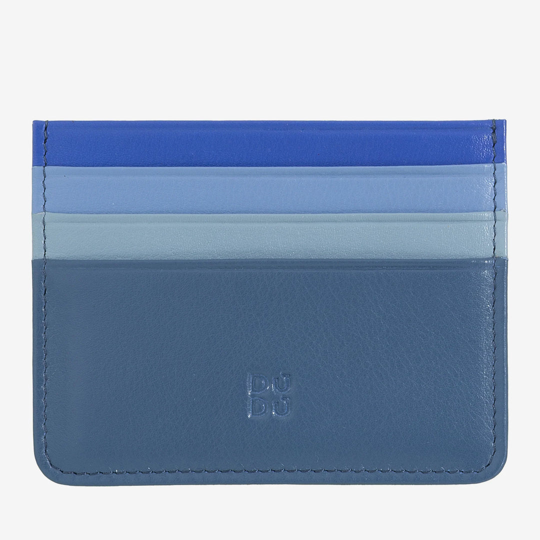 Buntes Kreditkartenetui aus Nappaleder mit 6 Fächern von DUDU
