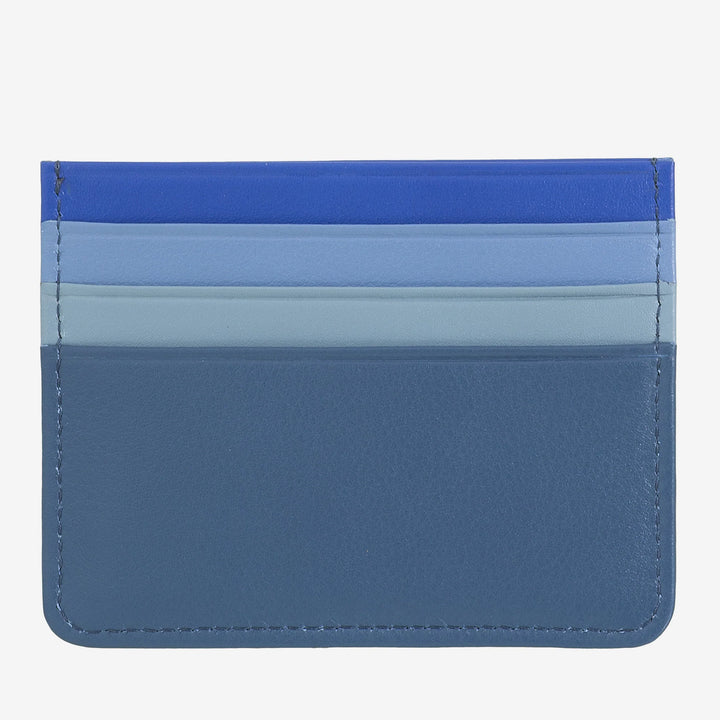 Buntes Kreditkartenetui aus Nappaleder mit 6 Fächern von DUDU