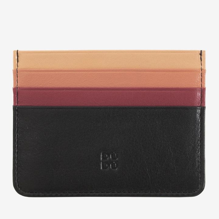 Buntes Kreditkartenetui aus Nappaleder mit 6 Fächern von DUDU