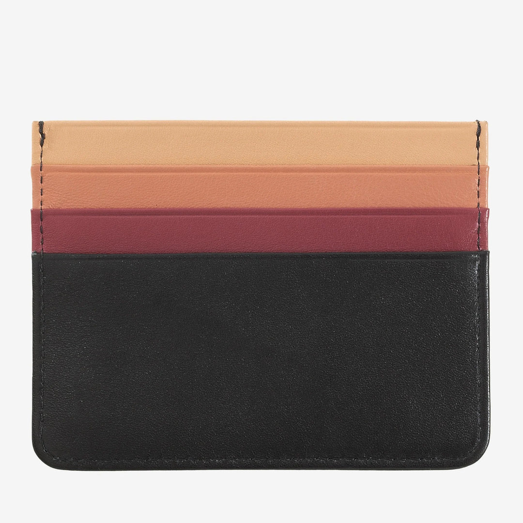 Buntes Kreditkartenetui aus Nappaleder mit 6 Fächern von DUDU