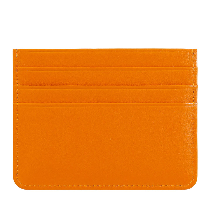 Farverig Nappa læder kreditkortholder med 6 lommer DUDU